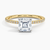 Two Tone Pavé Asscher Lab Grown Diamond Engagement Ring