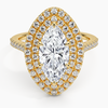 Double Halo Marquise Lab Grown Diamond Engagement Ring
