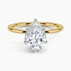 Mixed Metal Pear Lab Grown Diamond Engagement Ring
