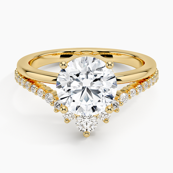 Asma Round Lab Grown Diamond Engagement Ring