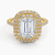 Double Halo Emerald Lab Grown Diamond Engagement Ring