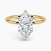 Mixed Metal Marquise Lab Grown Diamond Engagement Ring