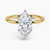 Mixed Metal Marquise Lab Grown Diamond Engagement Ring