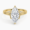 Half Bezel Marquise Lab grown Diamond Engagement Ring
