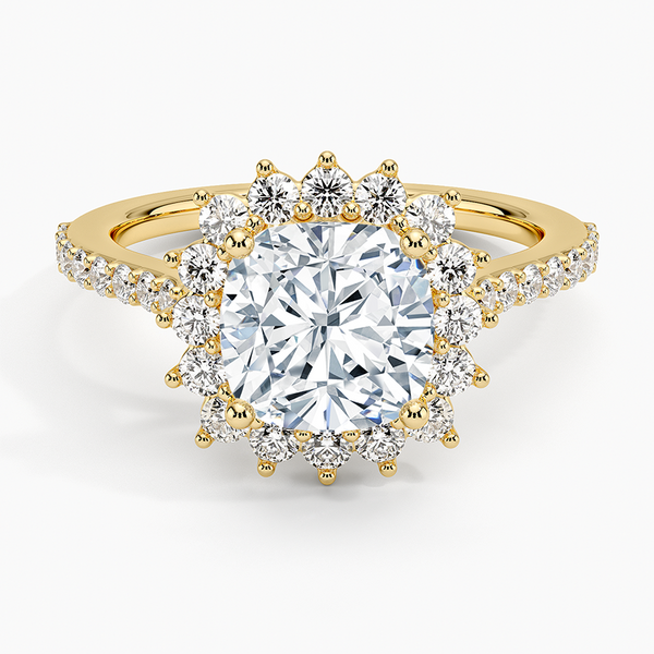 Sun Cushion Lab Grown Diamond Engagement Ring