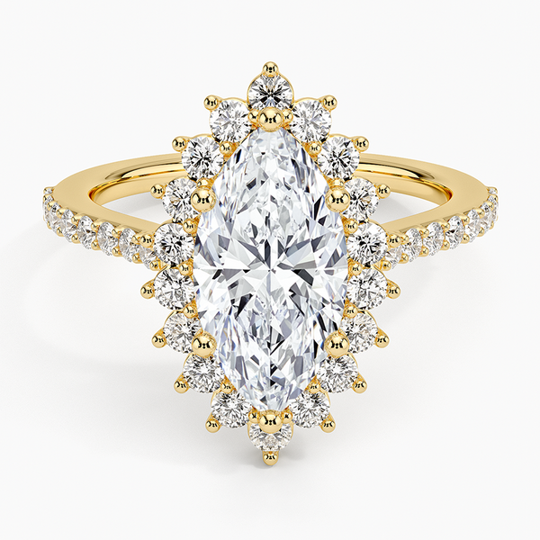 Sun Marquise Lab Grown Diamond Engagement Ring