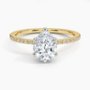 Two Tone Pavé Pear Lab Grown Diamond Engagement Ring