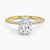 Two Tone Pavé Pear Lab Grown Diamond Engagement Ring