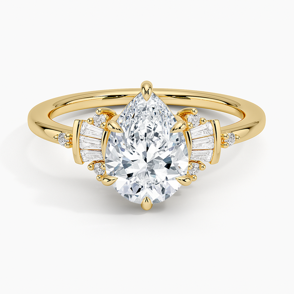Sunshine Pear Lab Grown Diamond Engagement Ring