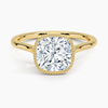 Mahi Bezel Cushion Lab Grown Diamond Engagement Ring