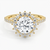 Sun Round Lab Grown Diamond Engagement Ring