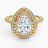 Double Halo Pear Lab Grown Diamond Engagement Ring