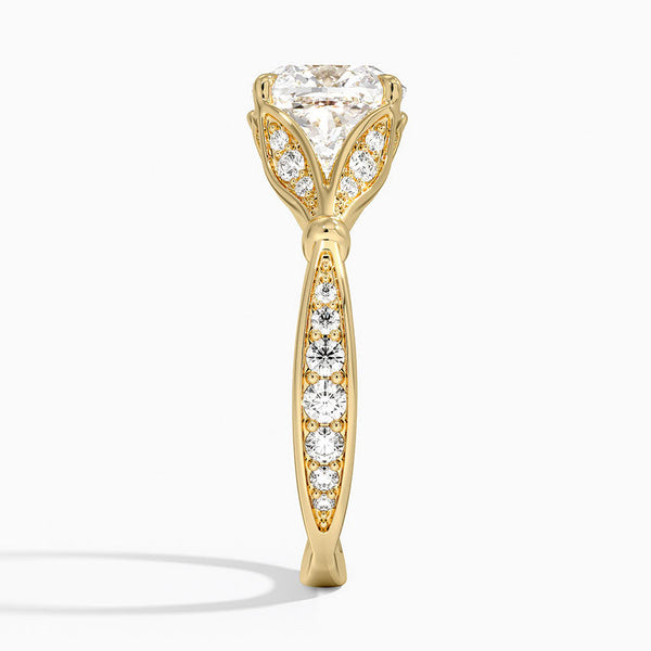 Petunia Cushion Lab Diamond Engagement Ring