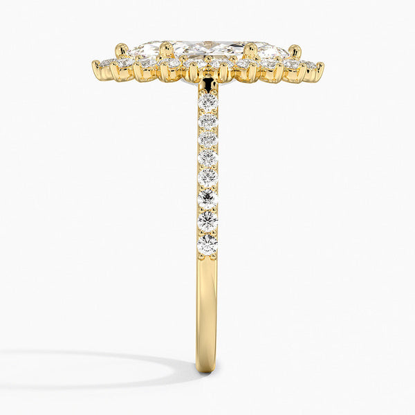 Sun Marquise Lab Grown Diamond Engagement Ring
