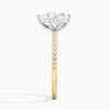Two Tone Pavé Pear Lab Grown Diamond Engagement Ring