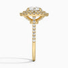 Double Halo Round Lab Grown Diamond Engagement Ring
